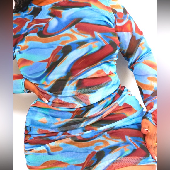 Mini Ruched Bodycon Dress - Picture 2 of 2